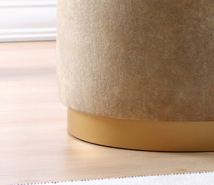 Atelier Del Sofa Puf de Piel de Nobuk Camel